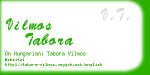 vilmos tabora business card